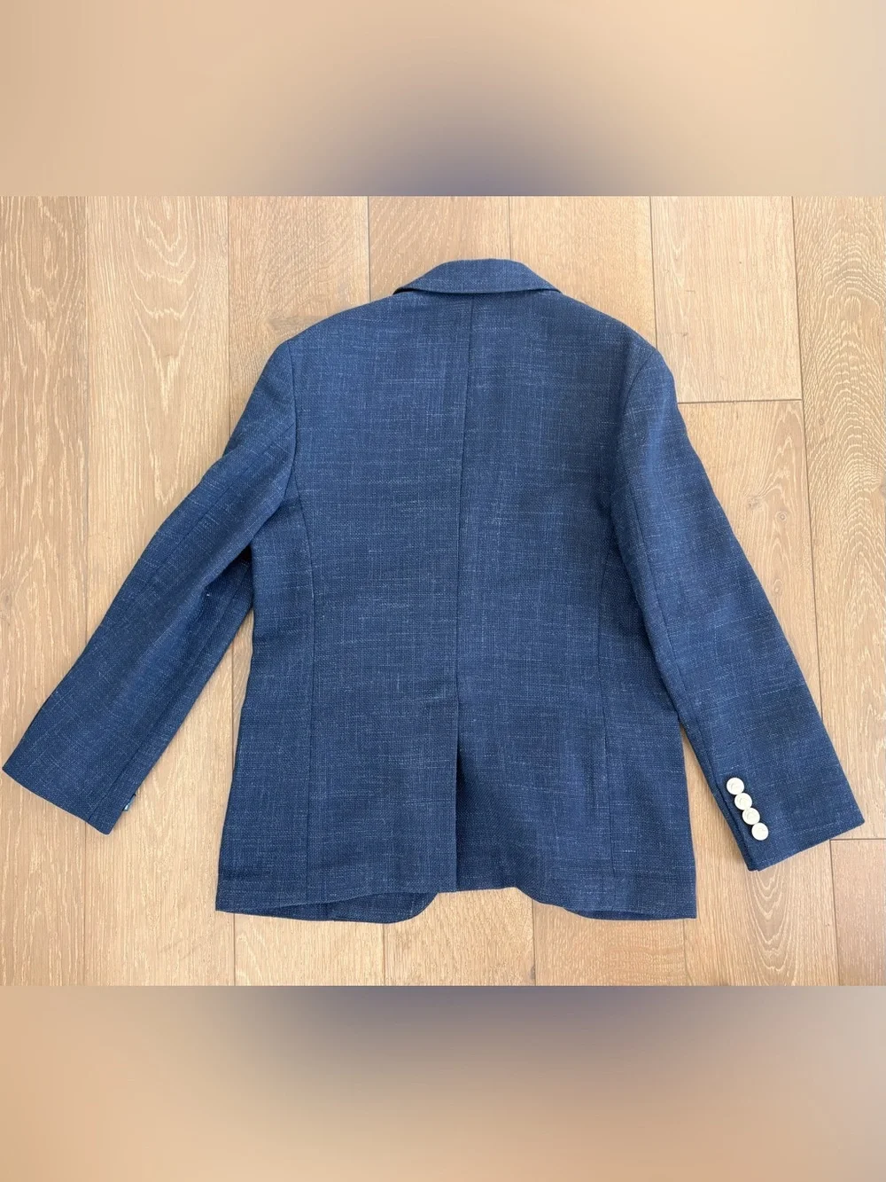 Kid’s Ralph Lauren Textured Navy Blue Sport Coat